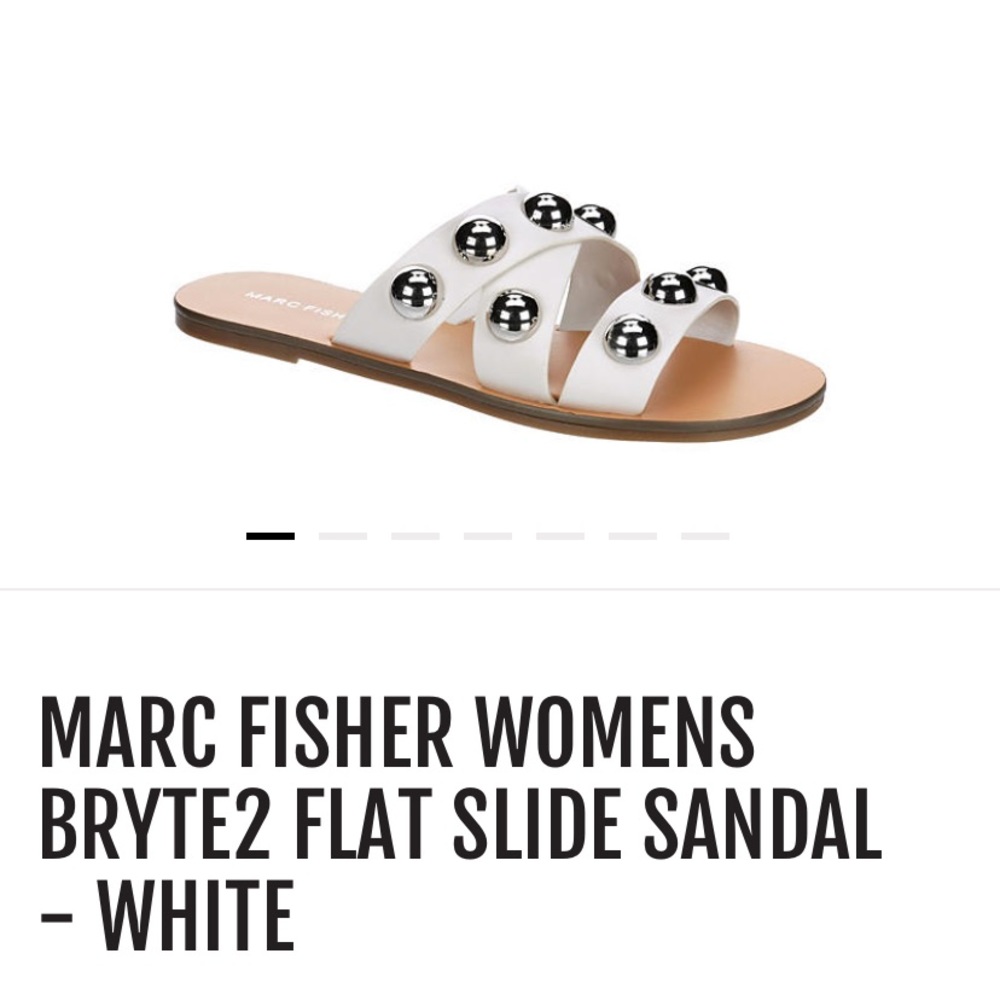 Marc Fisher Bryte2 white sandals